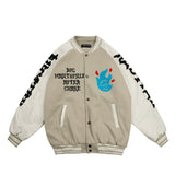 Men Fall Outfits Printed Baseball Uniform Coat Jacket
