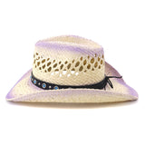 Wester Hats Spring and Summer Men's and Women's Outdoor Sun Protection Sun Hat Beach Hat Straw Cowboy Hat