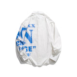 Men Shacket Long Sleeve Autumn Shirt Autumn Leisure Shirt Printed Loose Fashion Shirt