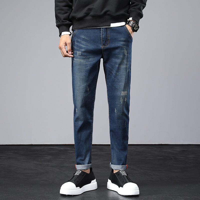 Men Summer Jeans Spring Slim-Fitting Stretch Skinny Jeans Men's Jeans