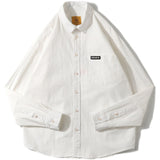 Men Shacket Long Sleeve Autumn Shirt Autumn Shirt Solid Color Fashion Loose Retro Workwear Shirt