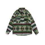 Men Shacket Long Sleeve Autumn Shirt Autumn Retro Pattern Long Sleeve Shirt All-Match Loose Unisex Style Shirt for Men