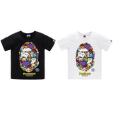 A Ape Print for Kids T Shirt Summer Boys and Girls Short Sleeve T-shirt Children's Clothing