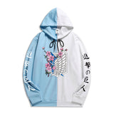 Split Hoodie Demons and Angels Attack on Titan Stitching