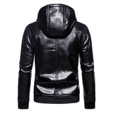 Men's Leather Clothing Trendy Fur Integrated Hooded Thickened Jacket plus Size Vintage Men Winter Outfit Casual Fashion