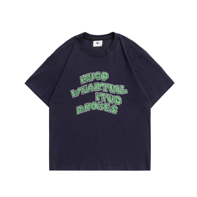 2022 Summer Man T Shirt Letter Printed round Neck