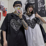 Harajuku Clothing for men Casual Shirts Printed plus Size Retro Sports Short Sleeve T-shirt