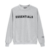 Fog Essentials Long Sleeve round Neck Neck Sweatshirt Double Line High Street Adhesive Letter Crew Neck Sweater