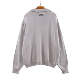 Fog Essentials Sweater Sweater Autumn and Winter Simplicity Solid Color Casual Knitted Button Sweater for Men and Women