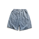 Men Pants Men's Clothes Summer Wear Vintage Men's Short Sleeve Leisure Washed-out Denim Full Printed Ripped Shorts