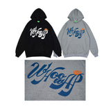 Men Fall Outfits Hip Hop Retro Hooded Sweater Letter Print Loose Leisure Sports Top