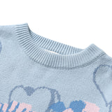 Men Fall Outfits Vintage Cartoon Letter Autumn Sweater Knitwear Coat