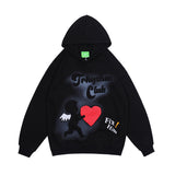 Men Fall Outfits Long Sleeve Hoodie Sweatshirt Doodle Hand Drawn Printed