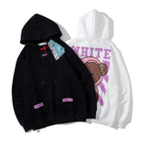 Autumn And Winter Cartoon Bear Series Velvet Padded Hooded Sweatshirt Men And Women Same Style
