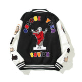 Kanye Bomber Jacket Baseball Uniform Embroidery Stitching
