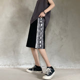 Harajuku Clothing Casual Shorts Retro Hip Hop Casual Loose-Fitting Wide-Leg Short Jumpsuit Men and Women