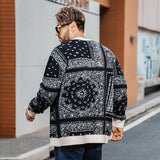 Men plus Size Sweater Autumn and Winter Cardigan Knitwear Coat Casual Street Color Sweater Coat