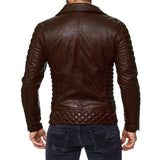 Urban Leather Jacket Fall Winter Men Parka Motorcycle Leather Jacket Youth Coat
