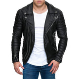 Urban Leather Jacket Fall Winter Men Parka Motorcycle Leather Jacket Youth Coat