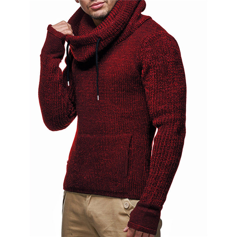 Men's Winter Men's Pullover Thick Turtleneck Sweater Fashion Casual Sweater Men Pullover Sweaters
