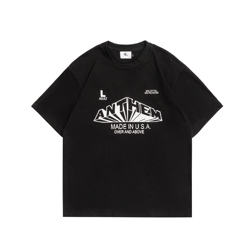 2022 Summer Man T Shirt  Letter Printed Half Sleeve