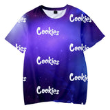 Cookies Shirt Starry Sky 3D Printed Baby Boy and Girl Summer Children's Casual Short-Sleeved T-shirt