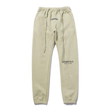 Fog Essentials Pants Autumn and Winter Double Line Letter High Street Casual Fleece-Lined Trousers for Men and Women