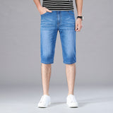 Mens Jean Shorts Jeans Men Summer Denim Shorts Men's Slim Straight Cropped Pants Men's Casual Men's Pants