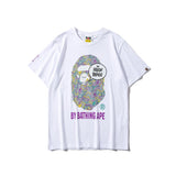 A Ape Print T Shirt Summer Printed Short Sleeve T-shirt