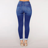 100 Cotton Jeans Women High Waist Wash Trousers Denim Women
