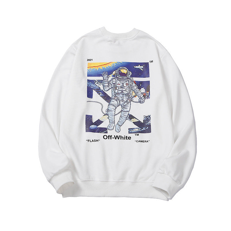 Autumn And Winter Outer Space Astronauts Arrow Pattern Terry Sweater Men And Women