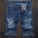 Mens Jean Shorts Summer Denim Shorts Men's Fifth Pants Trendy Loose Straight Short Pants