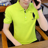 USPA Shirts Polo Shirt Men's Short-Sleeved Lapel Summer Embroidered Cotton T-shirt