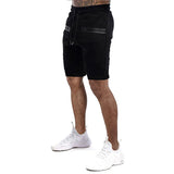 Men Shorts Sports Shorts Summer Men's Pocket Zipper Drawstring Sports Casual Shorts