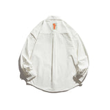 Men Shacket Long Sleeve Autumn Shirt Autumn Solid Color Printing Long Sleeve Shirt for Men