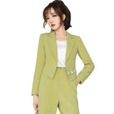 Women Pants Suit Uniform Designs Formal Style Office Lady Bussiness Attire Spring and Autumn Fashion Casual Suit Jacket