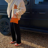 Cheerleader Letterman Jacket Embroidered Color Contrast Patchwork Loose Lapel Single Breasted