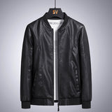 80's Leather Jacket Men's Leather Jacket Autumn and Winter Motorcycle Jacket