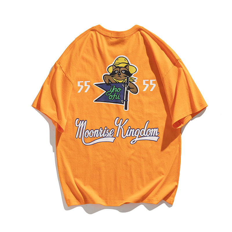 2022 Summer Man T Shirt Cartoon Loose All-Match