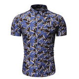 Men's Summer Men's Loose Short Sleeve Shirt Printed Shirt Casual Beach Men's Shirt