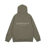 Fog Essentials Zipper Hoodie Autumn and Winter Double Line Back Adhesive Alphabet plus Velvet Cardigan Coat Outerwear