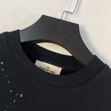 Fog Essentials Long Sleeve Round Neck Sweatshirt Multiline Paint-Splashing Style Graffiti Printed Fleece Hoodie