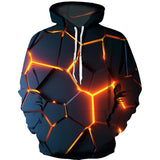 Fire and Ice Hoodie Colorful Flame Hoodie Sweater