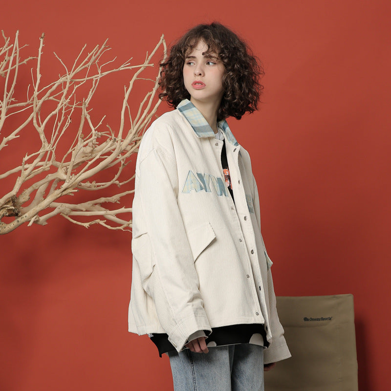 Men's Spring Lapel Workwear Jacket Trendy Neutral Fashion Brand Teen Coat Student Male Men Shacket Men Jacket