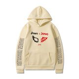 Split Hoodie Demons and Angels Printed Loose Hooded