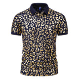 Men Shirt Fashion Slim Fit Shirt Short Sleeve Shirt Large Size Casual Top Summer Men's Fashion Print Short Sleeve Lapel