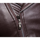Hand Painted Leather Jackets Autumn Brown Leather Coat for Men Biker's Leather Jacket