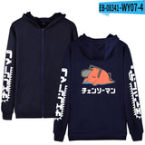 Chainsaw Man Hoodie Anime Peripheral Printed Zipper Hooded