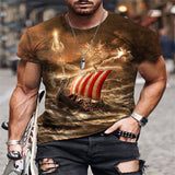 Captain America T Shirt No. 66 Road Digital Printing 3DT Shirt Loose