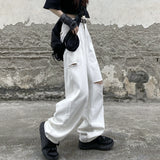 Harajuku Clothing Men Classic Retro Pants Straight Leg Pan Summer White Casual Jeans for Men and Women